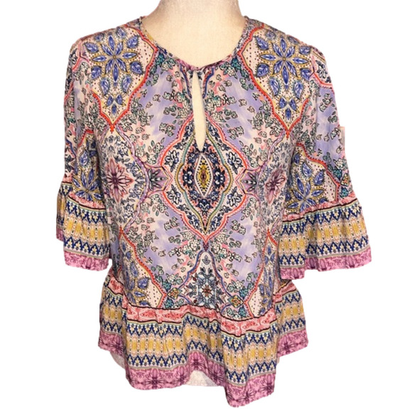 Kachel Anthropologie Silk Swing Top 4 - Picture 2 of 9